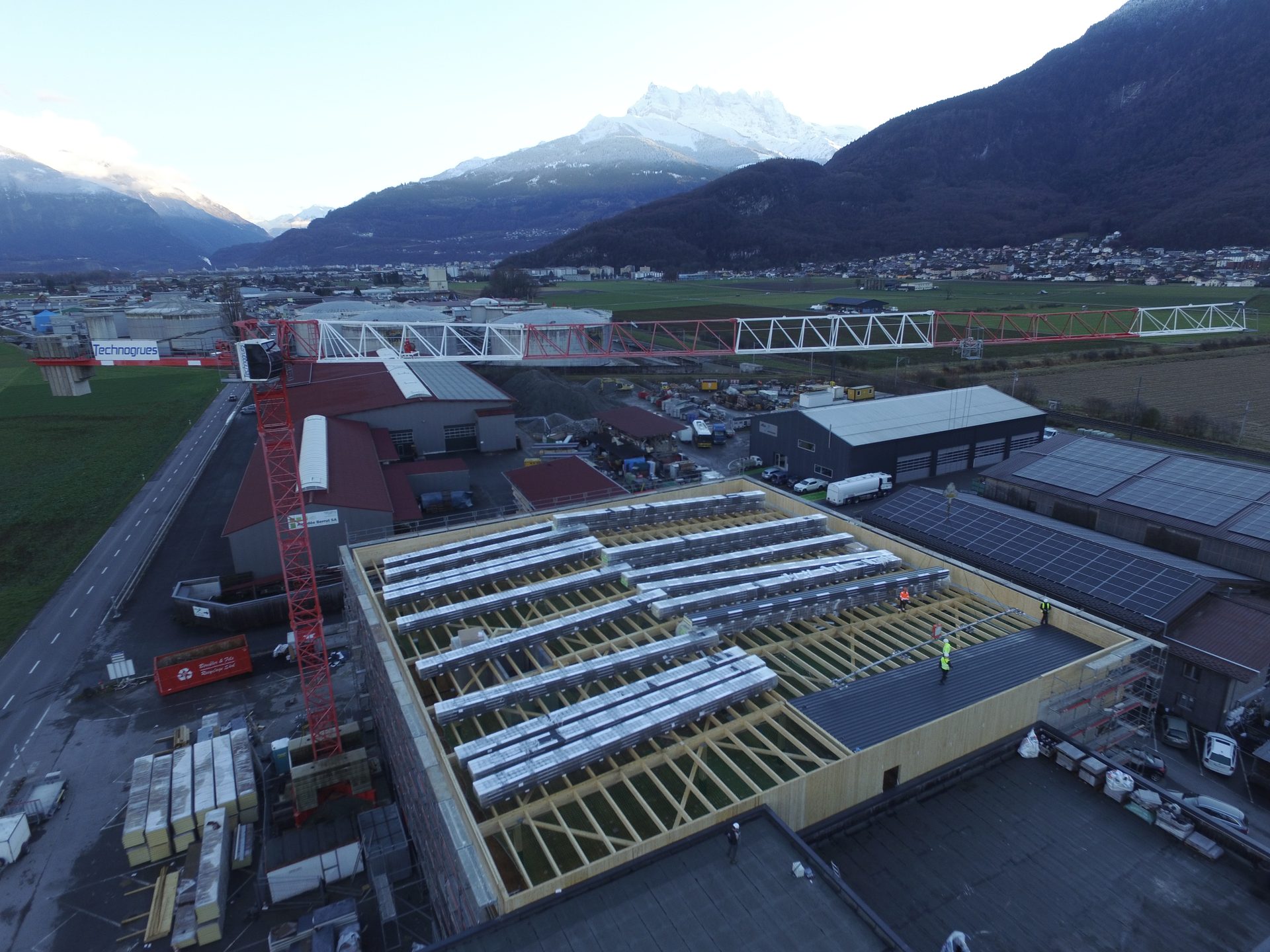 Construction d’une halle industrielle en Valais