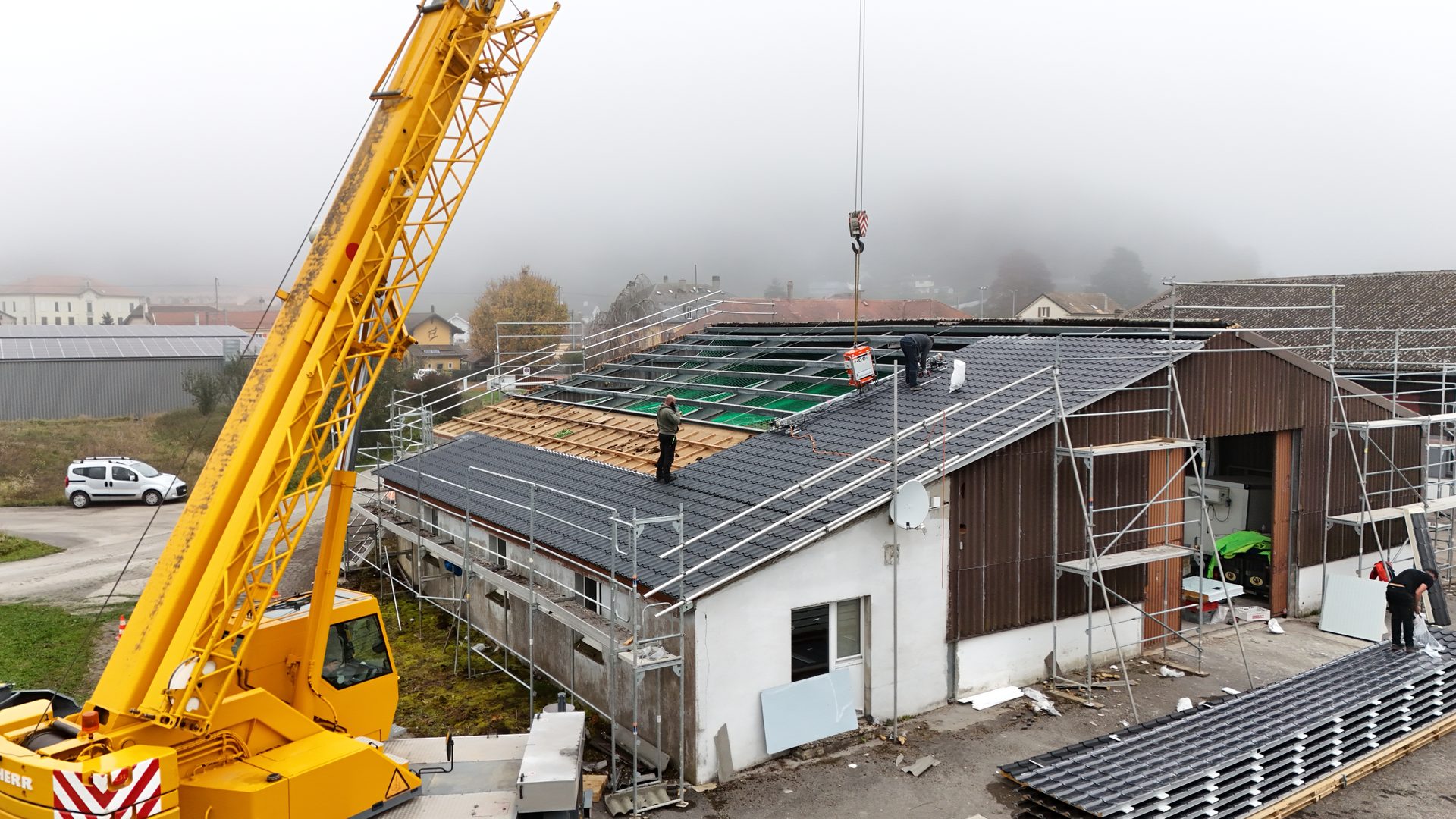 Rénovation d’une halle en Suisse