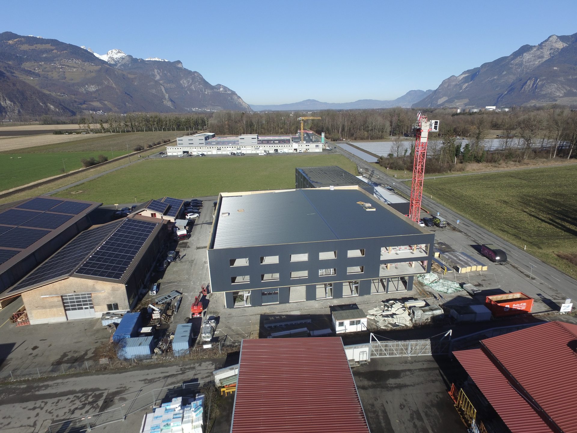 Construction d’une halle industrielle en Valais