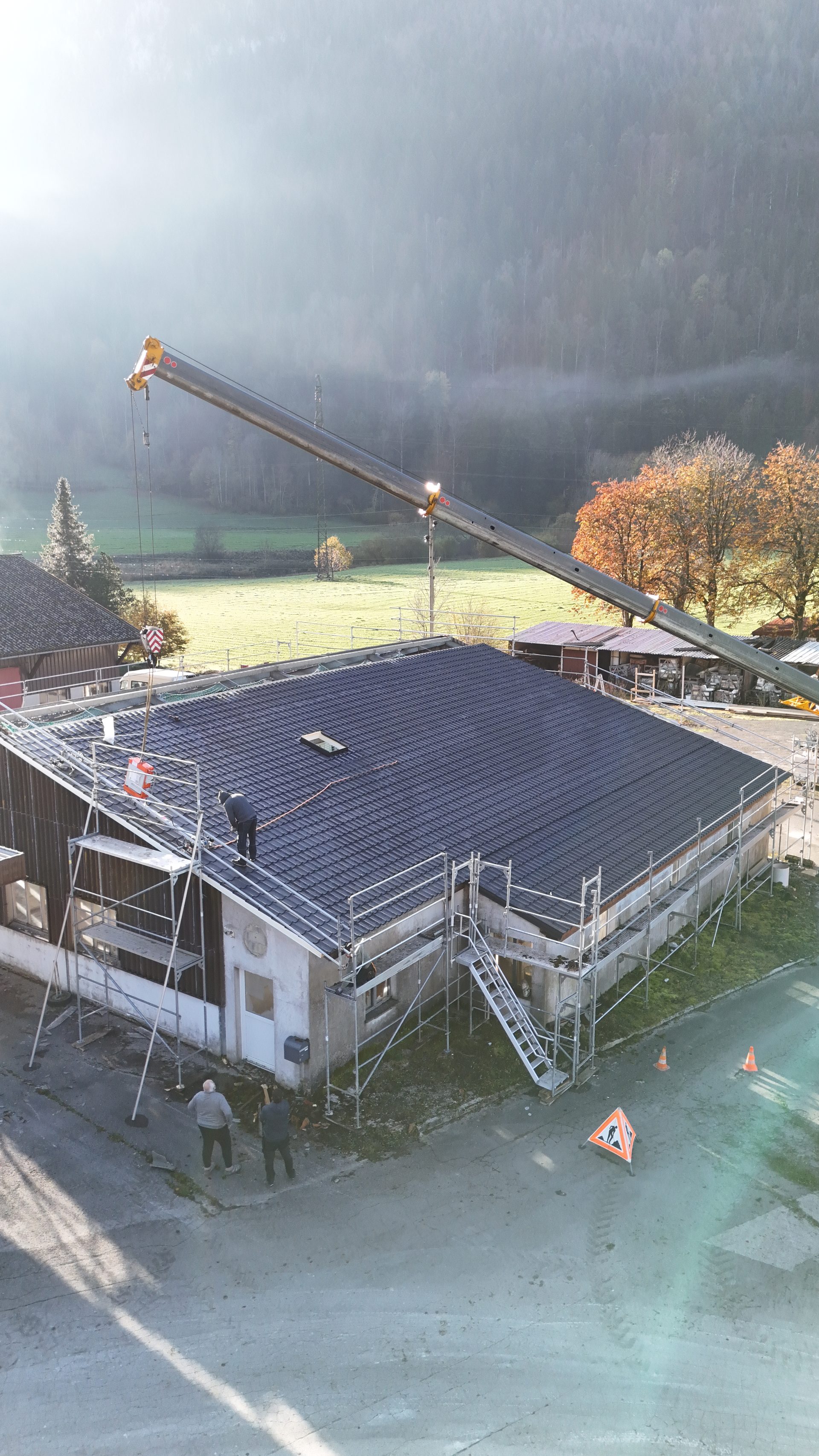 Rénovation d’une halle en Suisse